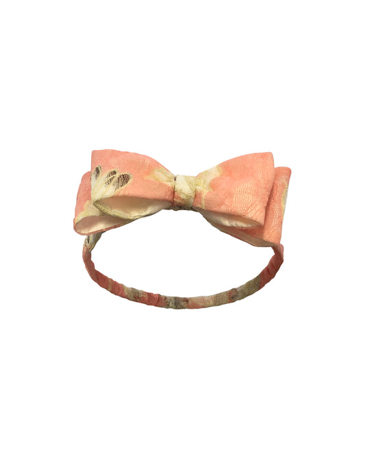 Helena and Harry Baby Pink Floral Double Bow Headband