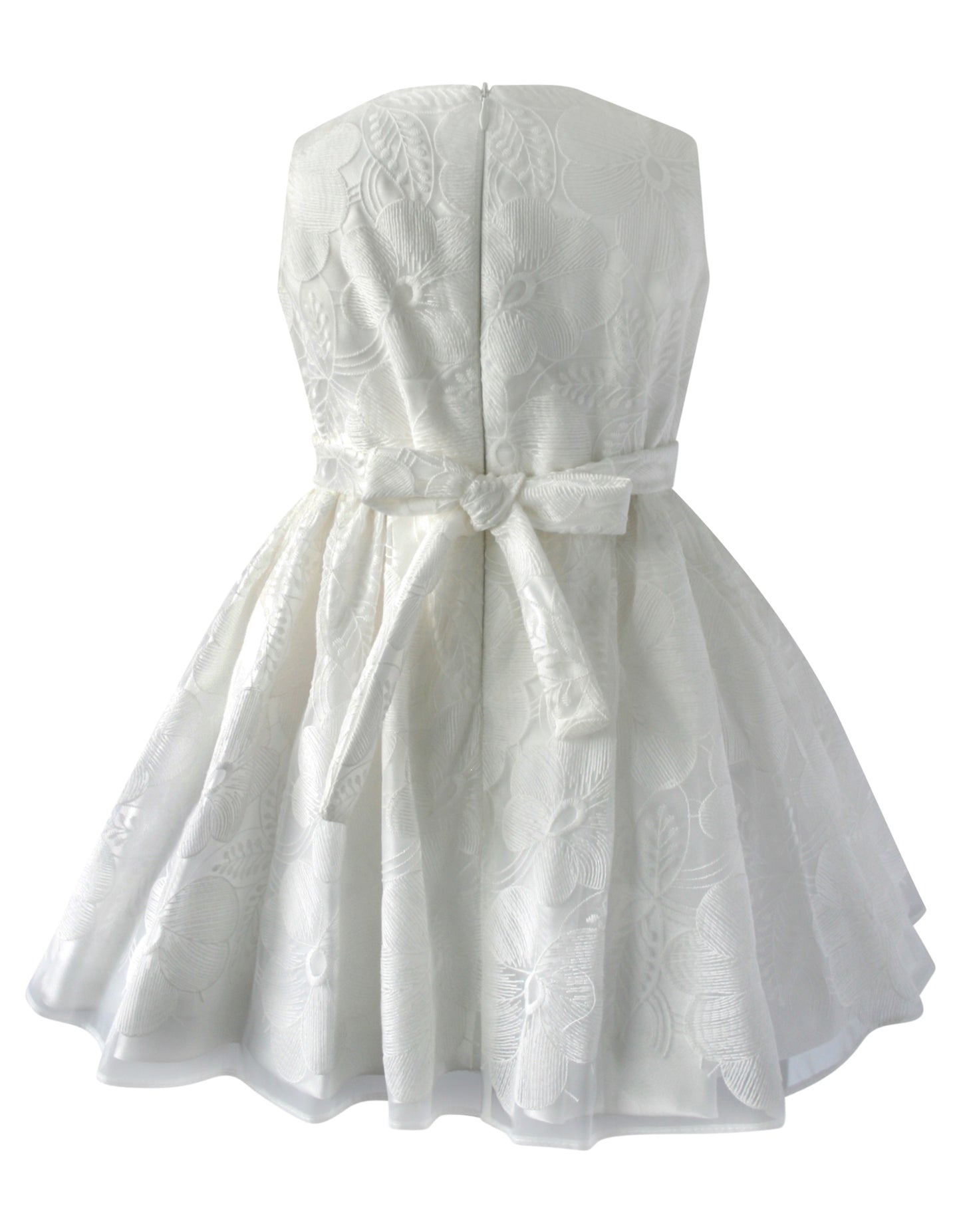 Helena and Harry Girl's White Side Bow Dress