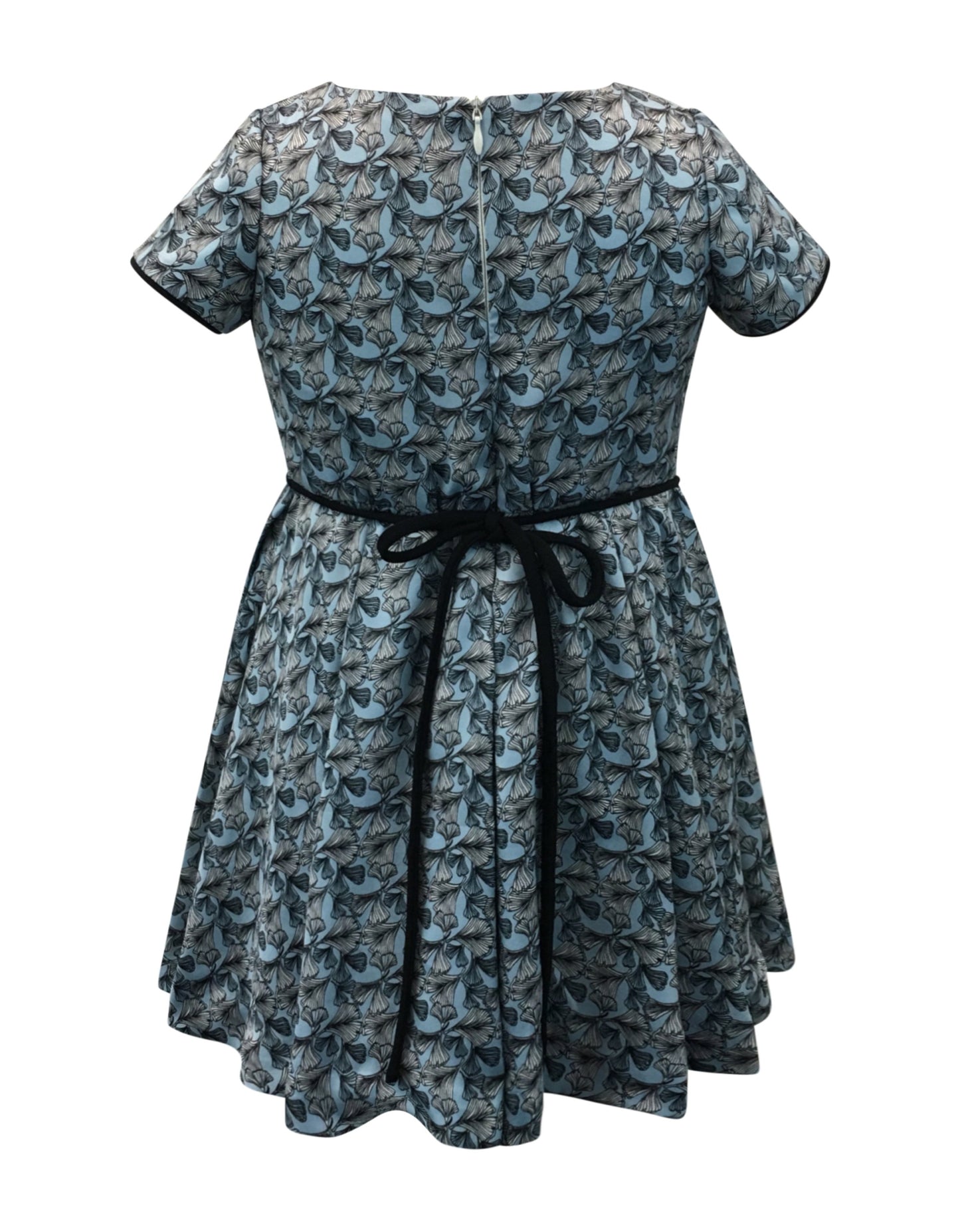 Helena and Harry Girl's Blue and Black Printed Dress