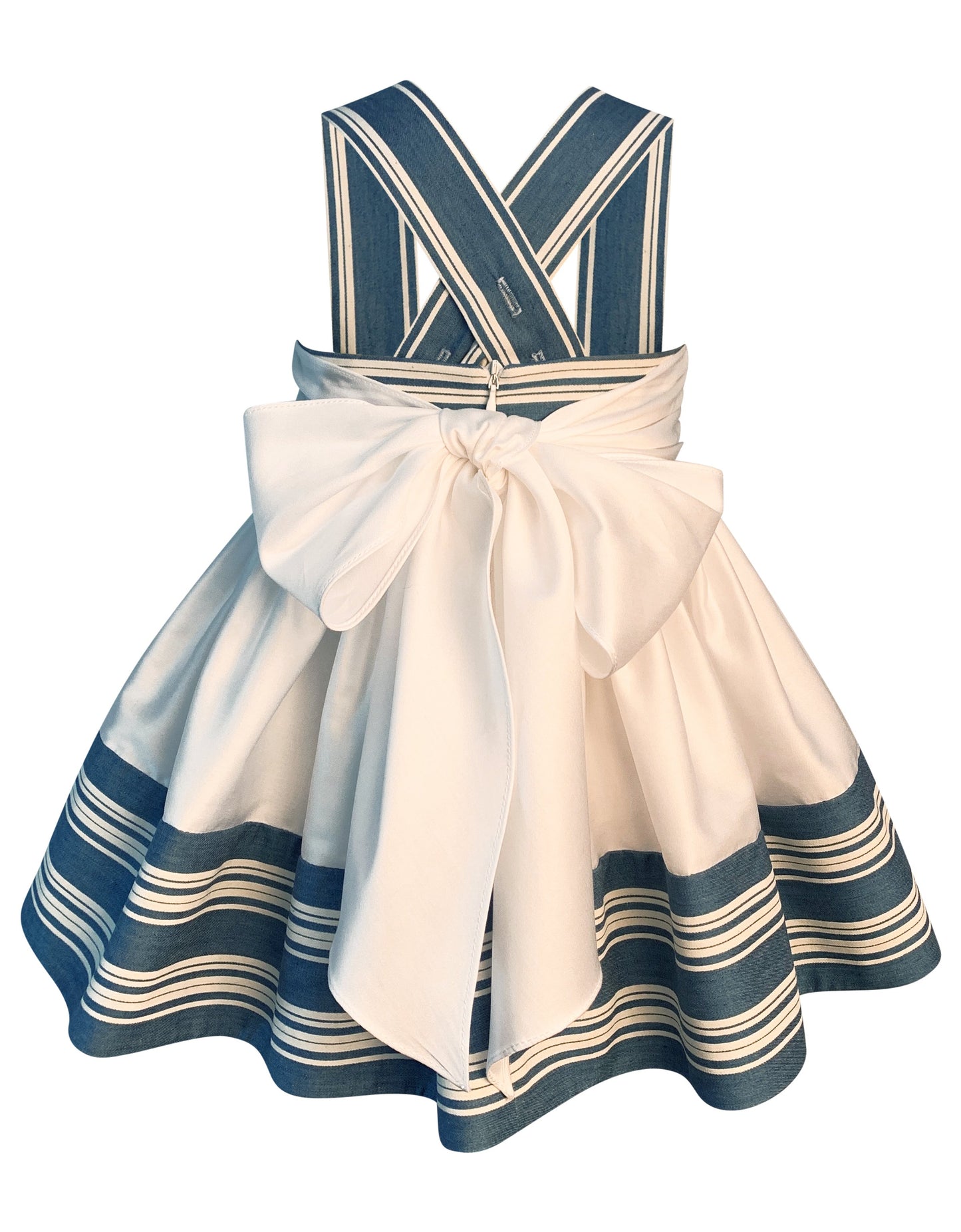 Helena and Harry Girl's Blue and White Striped Sundress