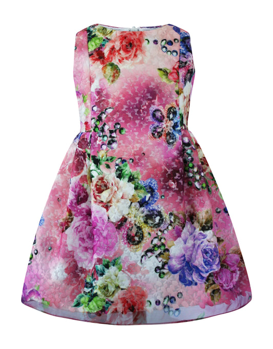 Helena and Harry Girl's Printed Lace Dress