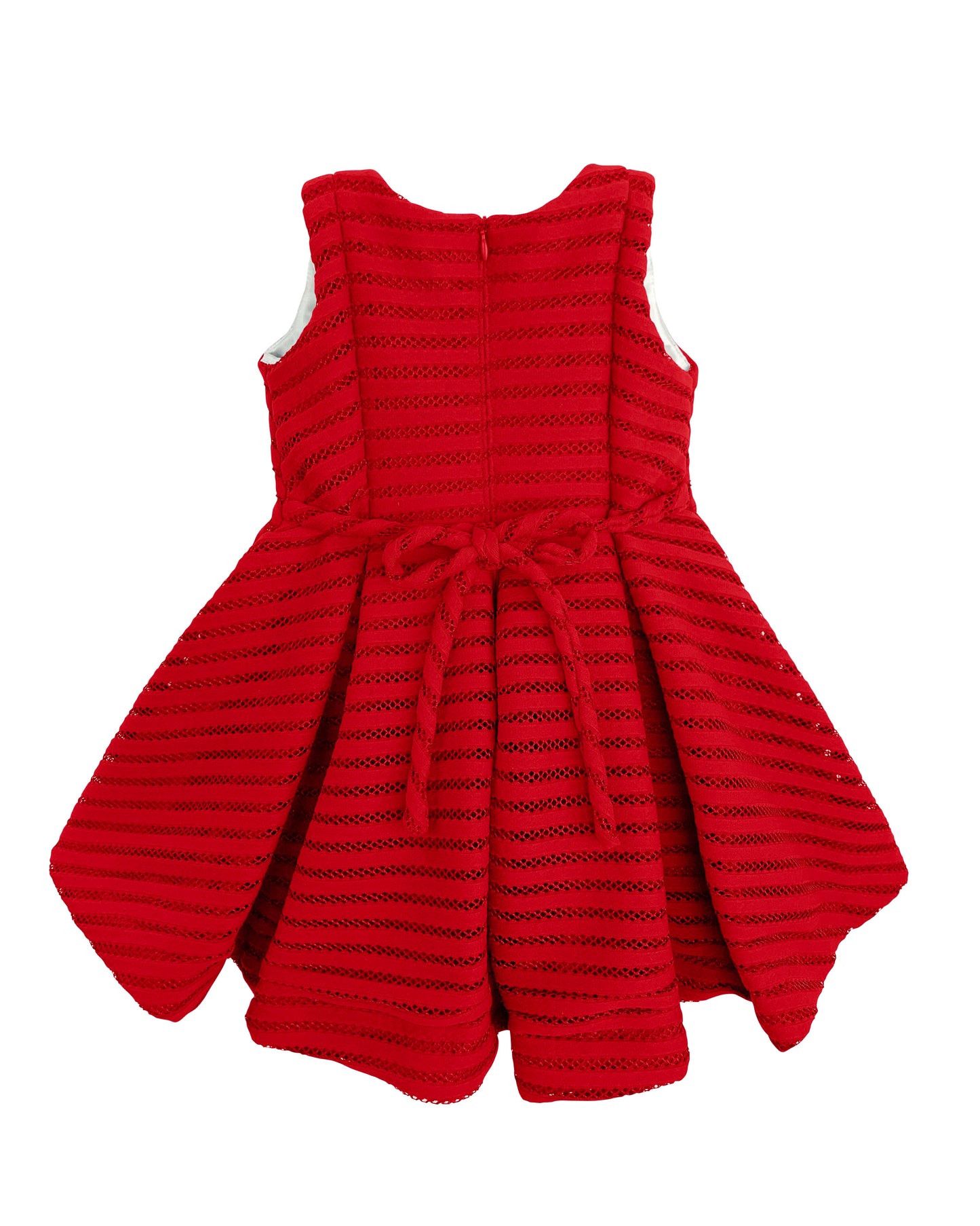 Helena and Harry Girl's Red Horizontal Striped Knit Dress