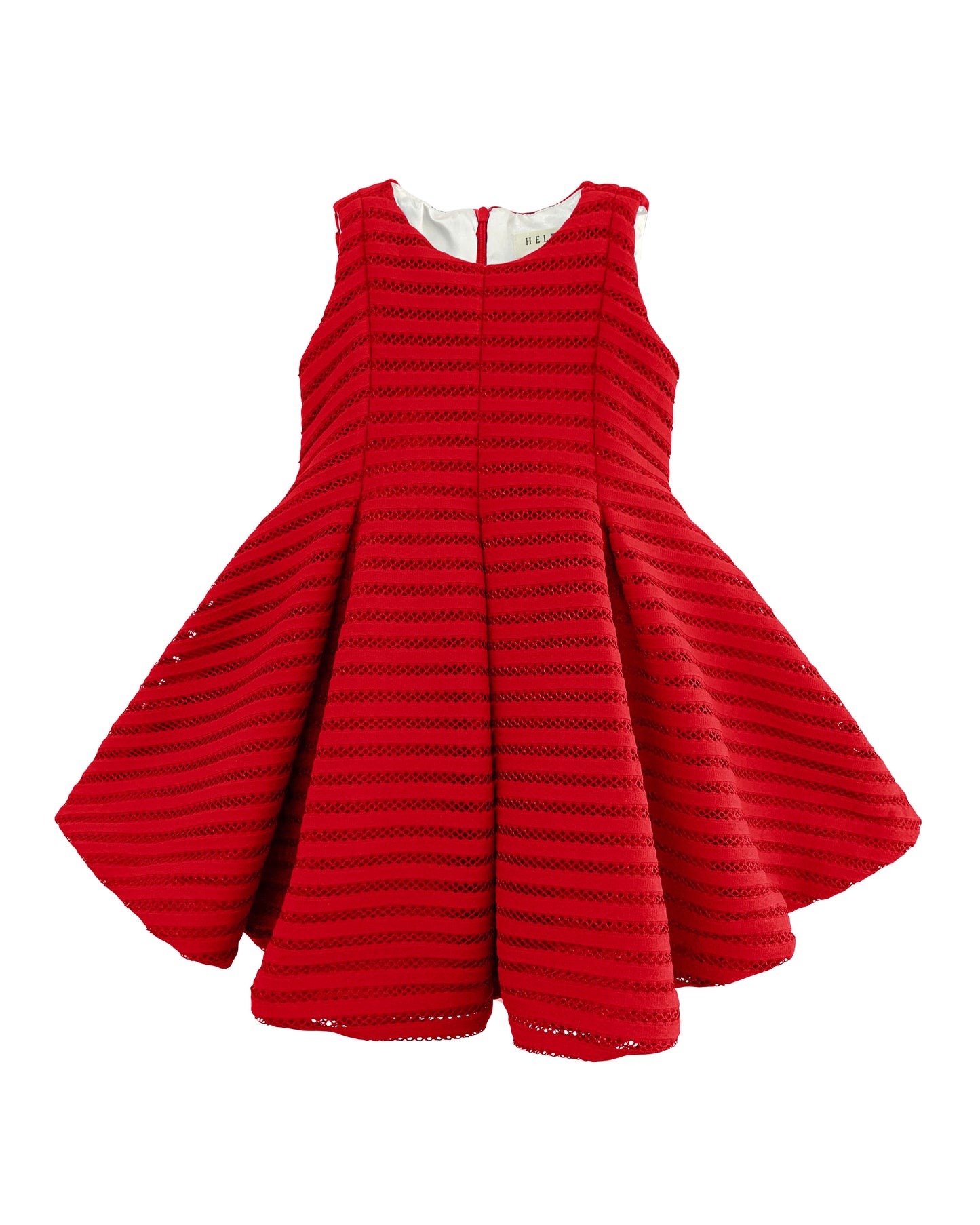 Helena and Harry Girl's Red Horizontal Striped Knit Dress
